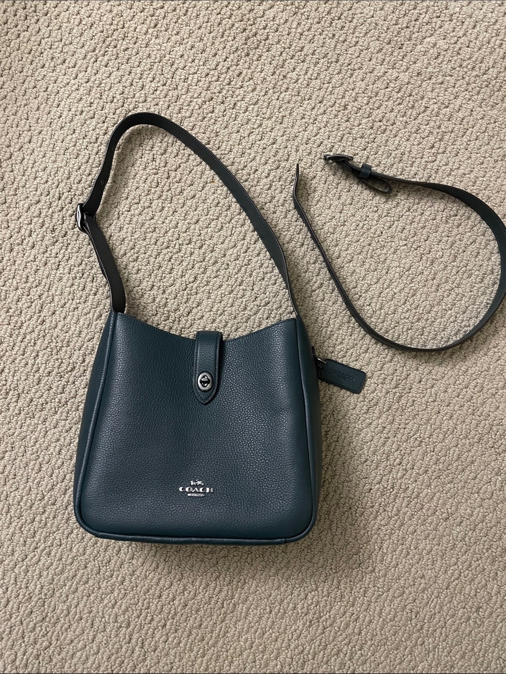 Coach Hadley Convertible bag in Dark Teal